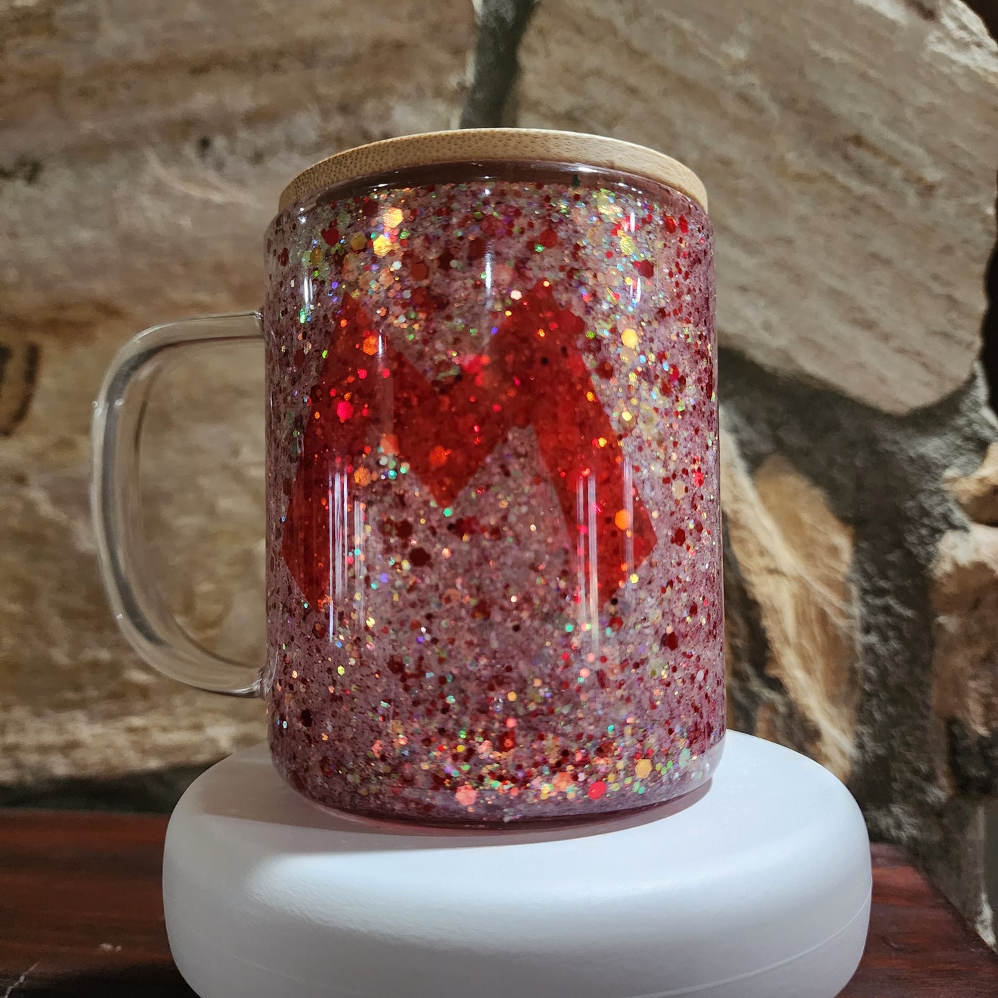 9OZ SUBLIMATABLE GLASS COFFEE MUG GLITTER GLOBE- Special designed