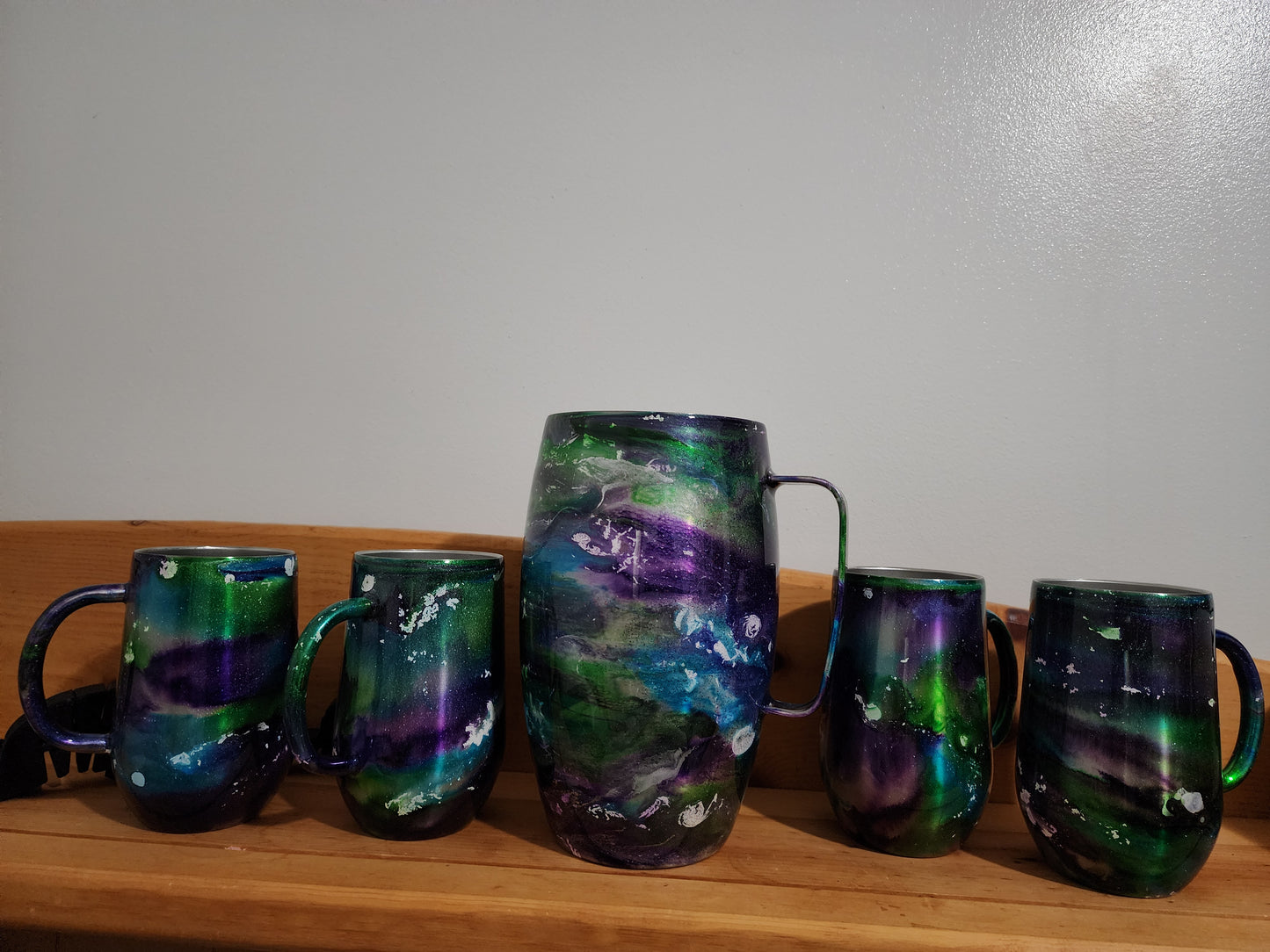 Brand new Stainless steel 64oz Pitcher w/ 4-16oz Mug-insulated, lid and straws as on the pictures