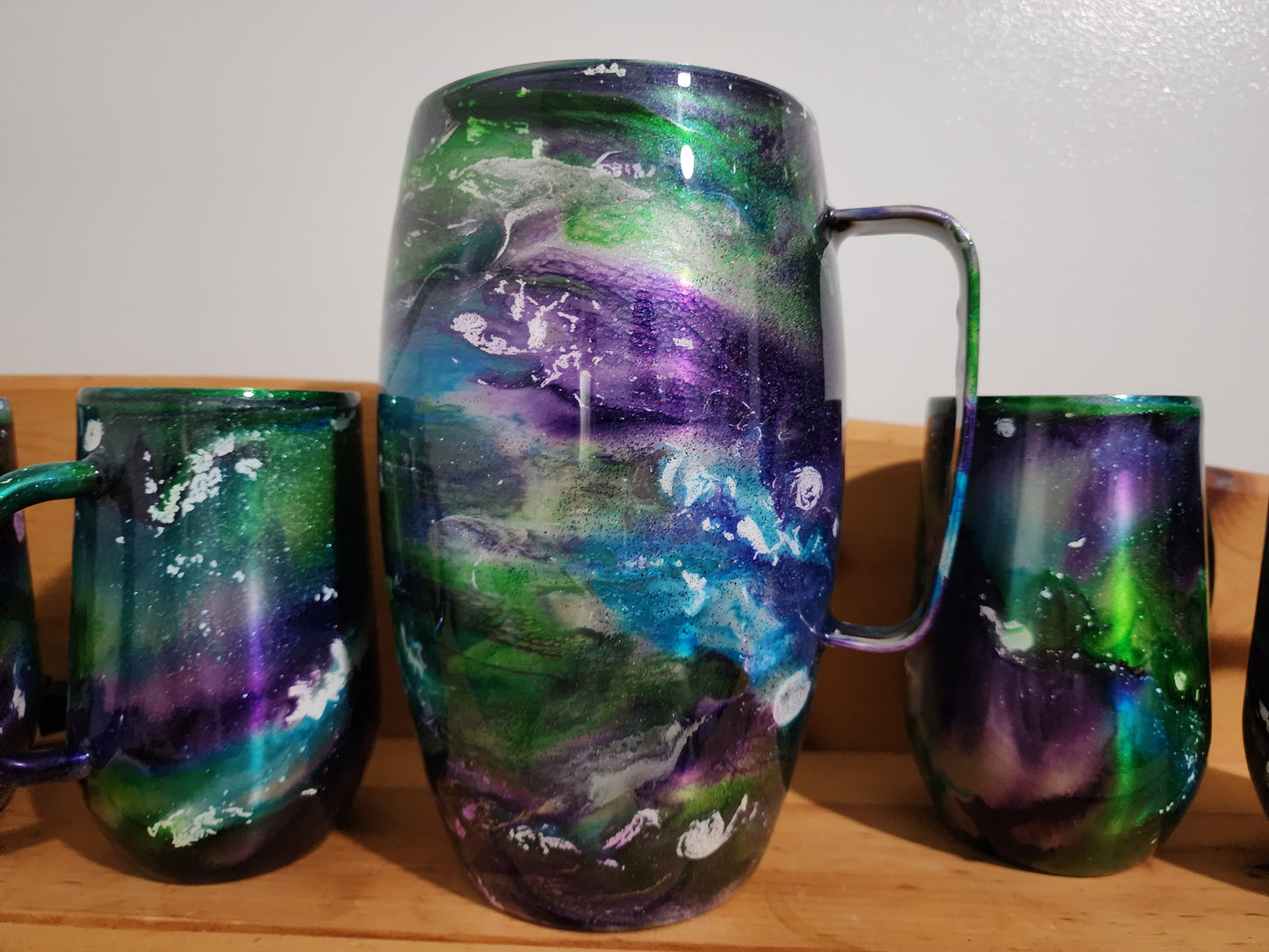 Brand new Stainless steel 64oz Pitcher w/ 4-16oz Mug-insulated, lid and straws as on the pictures